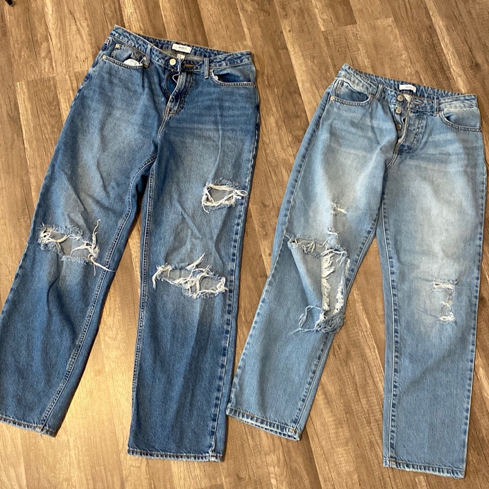forever21 denim destroy jeans 27 high rise